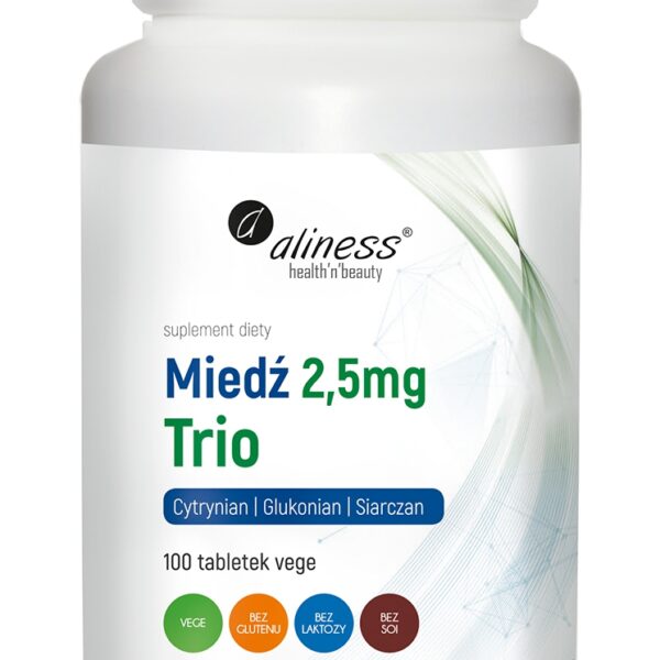 Miedź trio 2,5 mg x 100 vege tabs.