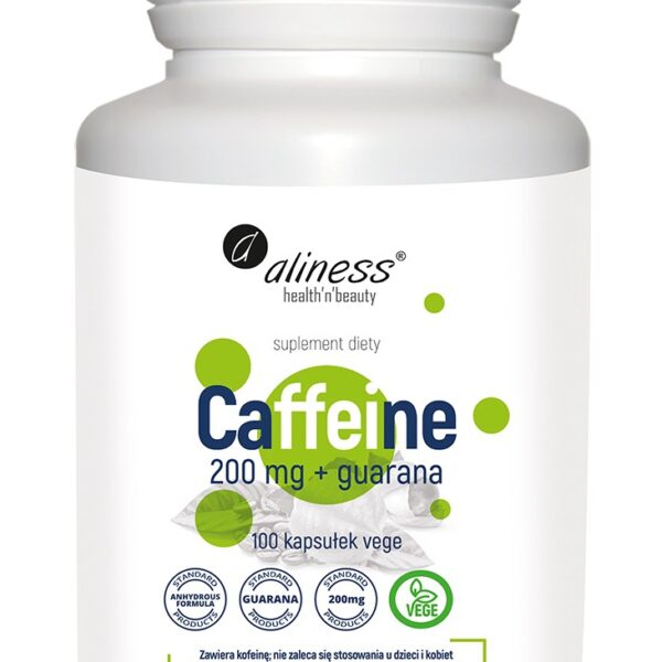 Caffeine 200 mg z guaraną x 100 Vege caps.