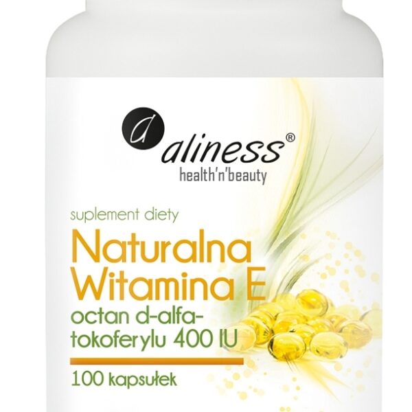 Naturalna witamina E 400IU D-alfa-tokoferyl x 100 kaps .
