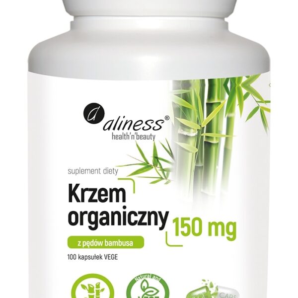 Krzem organiczny z pędów bambusa 150 mg x 100 Vege caps.