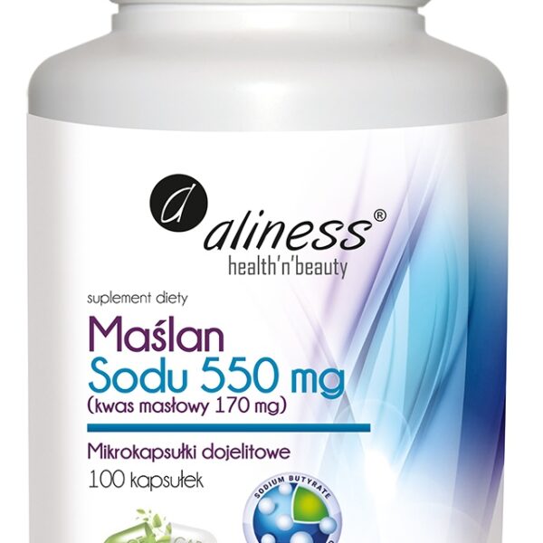 Maślan Sodu  550 mg (Kwas masłowy 170 mg) x 100 VEGE kaps.