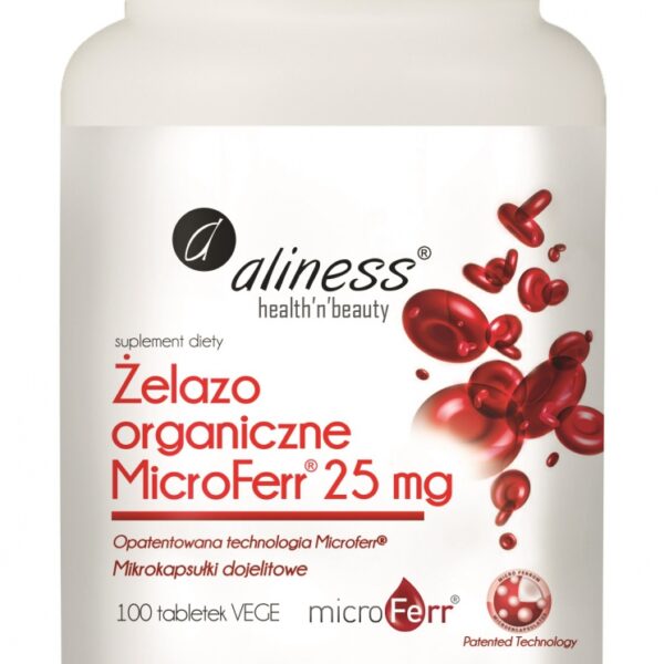 Żelazo organiczne MicroFerr® 25 mg x 100 tabletek VEGE