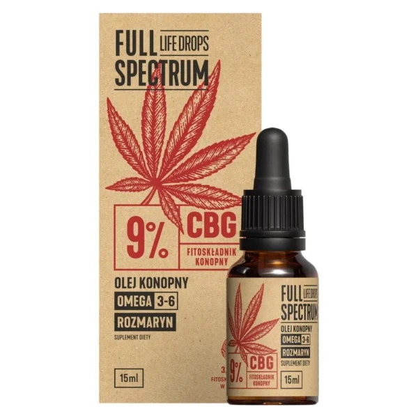 Olejek CBG 9% Full Spectrum Life Drops na 60 dni