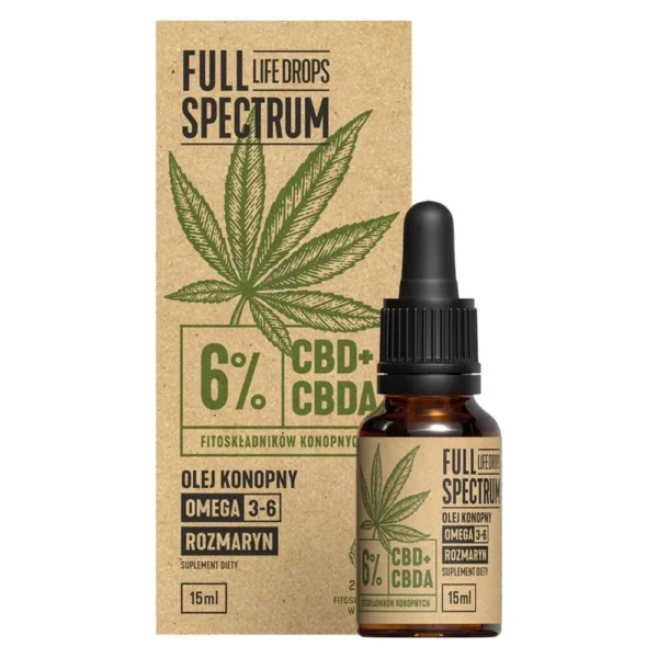 Olejek konopny CBD 6% Full Spectrum Life Drops na 60 dni